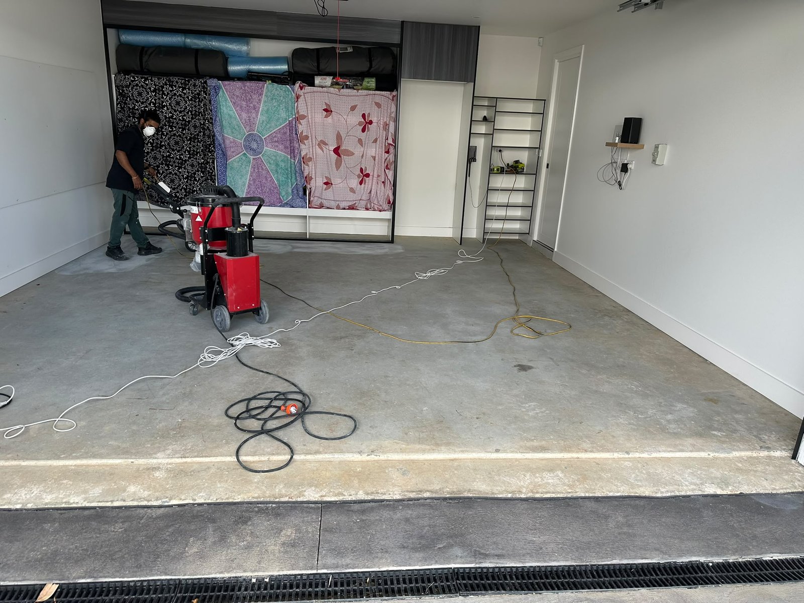 Before: Raw Concrete Floor